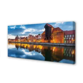 obraz-na-plotnie-gdansk-rzeka-budynki-100x50-cm