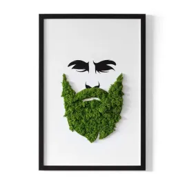 obraz-z-mchu-na-prezent-hipster-z-broda-40x60