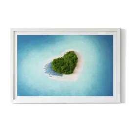 obraz-z-mchu-rama-wyspa-w-ksztalcie-serca-60x40