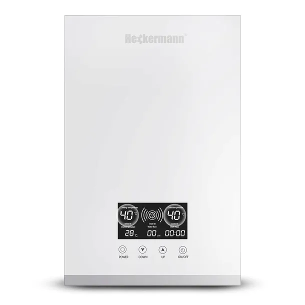 ELEKTRYCZNY PRZEPŁYWOWY PODGRZEWACZ WODY 230V 8,5kW 8500W + SŁUCHAWKA BIAŁY