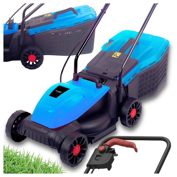 KOSIARKA Elektryczna do Trawy BLAUPUNKT 1800W 32cm Kosz 30L Lekka 3-Stopnie