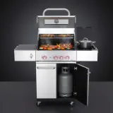 grill-gazowy-3-1-led-palnikow-zeliwny-148-kw-pokrowiec-blaupunkt-gg321-stan-opakowania-oryginalne