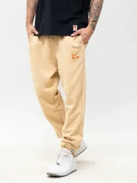 spodnie-dresowe-meskie-bawelniane-bezowe-pomaranczowe-nike-air-l