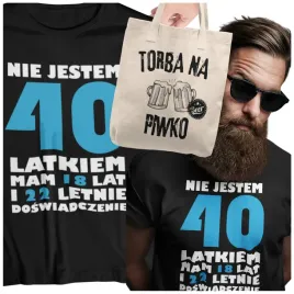 koszulka-na-40-urodziny-meska-faceta-gratis-torba-na-piwo