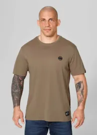koszulka-meska-t-shirt-pitbull-small-logo-brazowa