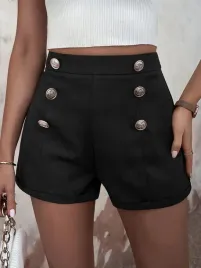 ec45105-shein-krotkie-spodenki-czarne-eleganckie-wysoki-stan-guziki-14-l