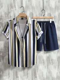 ic54311-shein-komplet-meski-na-lato-koszula-w-paski-krotkie-spodenki-15-xl