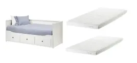 ikea-hemnes-lozko-rozkladane-biale-2-materace