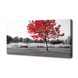 foto-obraz-na-plotnie-czerwone-drzewo-100x50-cm
