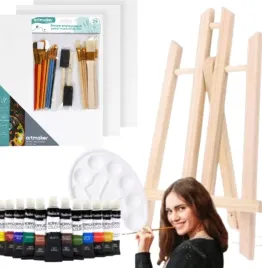 zestaw-malarski-dla-dzieci-pedzle-malarskie-sztaluga-drewniana-farby-plotna
