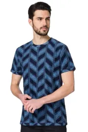 koszulka-meska-desigual-candido-niebieska-wzor-jodelka