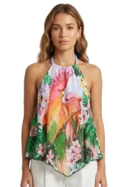bluzka-damska-desigual-top-czarny-w-neonowe-pasy-halter
