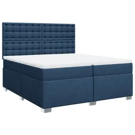 lozko-kontynentalne-200x200-niebieskie-materac-sprezynowy-topper-r