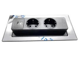 listwa-zasilajaca-blatowa-evoline-backflip-2-gniazda-schuko-usb-c-czarna