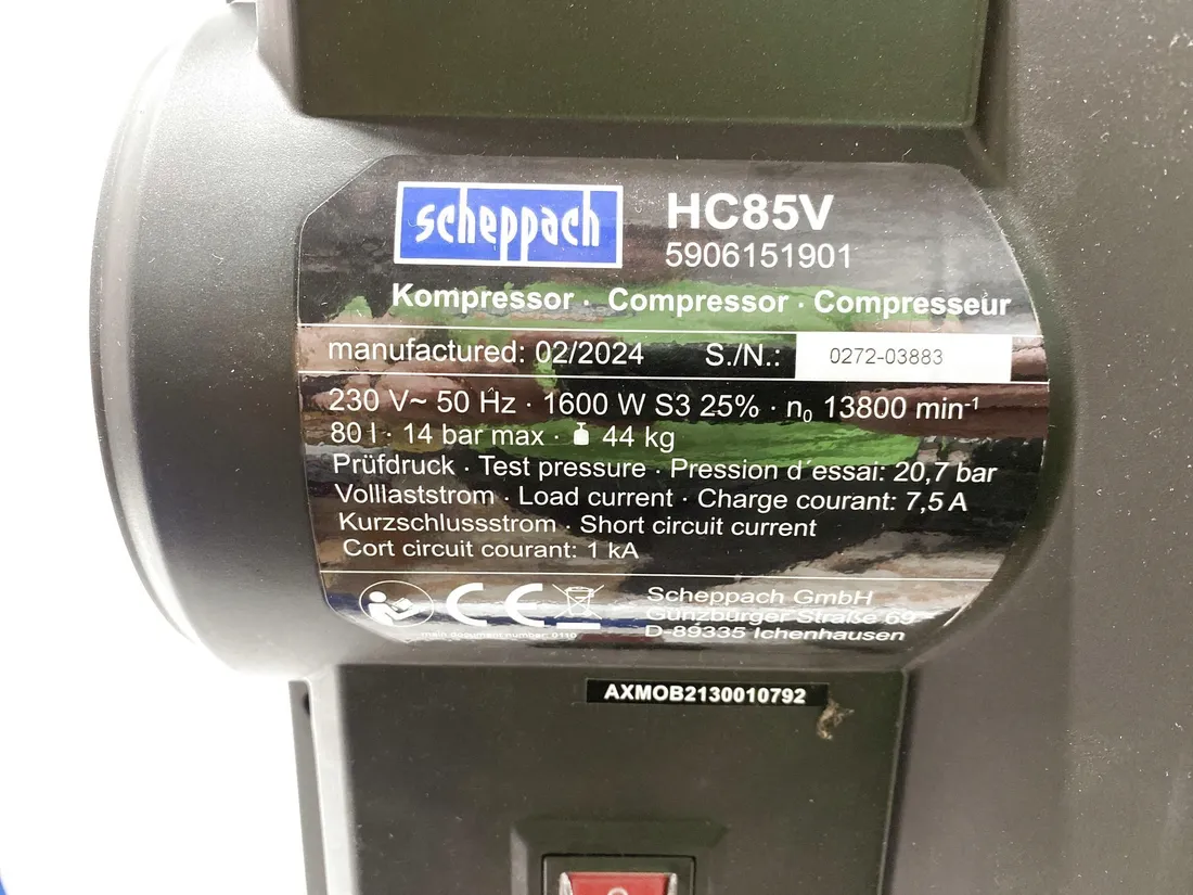 kompresor-scheppach-hc85v-80l-stan-powystawowy
