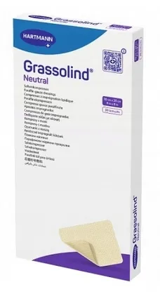 Grassolind Neutral 10cm x 20cm – opatrunek z maścią na oparzenia 30 sztuk