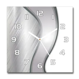 zegar-szklany-kwadratowy-metalowa-abstrakcja-30x30