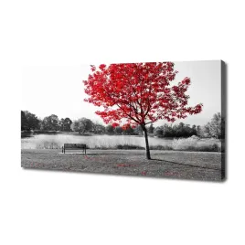 foto-obraz-na-plotnie-czerwone-drzewo-140x70-cm