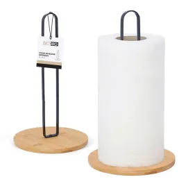 stojak-na-recznik-papierowy-16x28-cm-czarny-metal-bambus-kuchenny