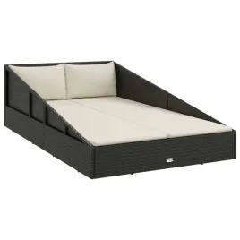 lezak-ogrodowy-2-osobowy-czarny-z-kremowymi-poduszkami-110-x-200-x-55-cm