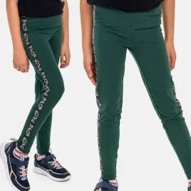 legginsy-dlugie-dziewczece-elastyczne-getry-love-bawelna-zielone-128