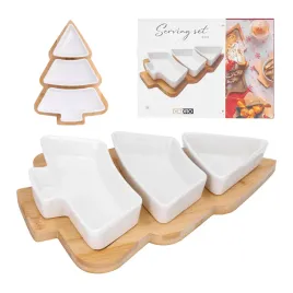 zestaw-do-serwowania-przekasek-taca-drewniana-miseczki-porcelanowe-choinka