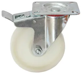 Zdjęcie produktu KOŁO OBROTOWE 125 mm POLIAMID DO WÓZKA Z HAMULCEM