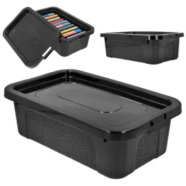 pojemnik-plastikowy-organizer-pudelko-z-pokrywa-45l-czarny-polysk-box