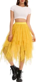 spodnica-tiulowa-midi-dla-kobiet-rozmiar-m-kolor-zolty-z-ozdobami
