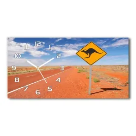 zegar-scienny-szklany-droga-w-australii-60x30-cm