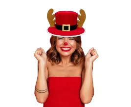 cylinder-swiateczny-godan-renifer-uszy-rogi-czerwony