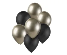 balony-czarne-zlote-bukiet-balonowy-balonow-slub-wesele-30cm-7szt