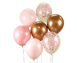 balony-zlote-rozowe-bukiet-balonowy-na-wesele-slub-12-30-cm-7szt