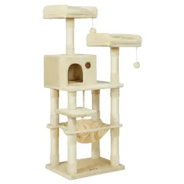 drapak-dla-kota-feandrea-bezowy-sizal-101-160-cm-5-poziomow