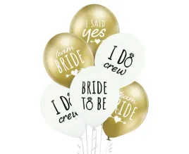 balony-imprezowe-belbal-bride-to-be-bialo-zlote-30cm-6-sztuk