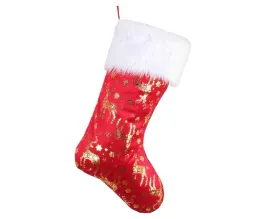 skarpeta-swiateczna-czerwonaw-zlote-renifery-boze-narodzenie-prezent