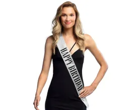 szarfa-urodzinowa-happy-birthday-srebrna-urodziny-party