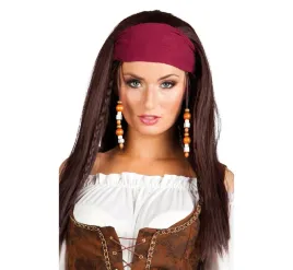 peruka-piratka-z-bandamka-przebranie-party-stroj-dlugie-brazowe-wlosy