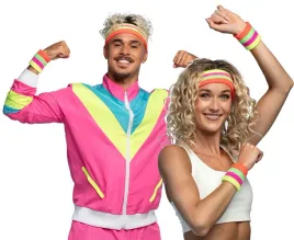 opaski-neonowe-frotte-kolorowe-fitness-party-3-szt