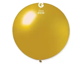 balon-gigant-kula-metaliczna-metalizowana-zlota-lateksowy-gm30-gemar-80-cm