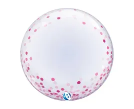 balon-kula-przezroczysty-rozowe-groszki-dekoracja-ozdoba-slub-61-cm