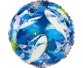 okragly-niebieski-balon-foliowy-w-rekiny-urodziny-dziecka-46-cm