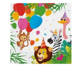 serwetki-papierowe-kolorowe-urodziny-dziecka-zwierzatka-20-szt