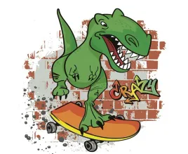 serwetki-papierowe-crazy-dino-dinozaur-skater-33x33-cm-20-szt