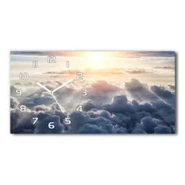 zegar-scienny-szklany-chmury-z-lotu-ptaka-60x30-cm