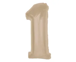 balon-foliowy-cyfra-1-matowa-latte-bezowy-dekoracja-urodziny-92-cm