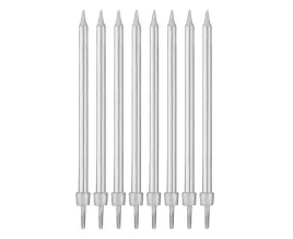 swieczki-urodzinowe-na-tort-z-podstawkami-srebrne-10-cm-8-szt