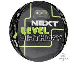 balon-urodzinowy-dla-gracza-fana-gier-next-level-okragly-foliowy-46-cm