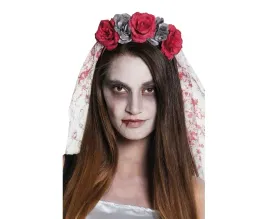 tiara-opaska-welon-straszna-panna-mloda-krew-kwiaty-halloween