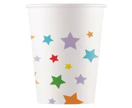 kubeczki-papierowe-biale-w-kolorowe-gwiazdki-bright-stars-200-ml-8-szt